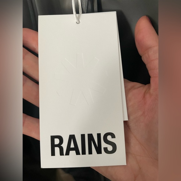 NWT Rains String W Parka Metallic Gray Trench Coat with Glossy Finish - Picture 12 of 13